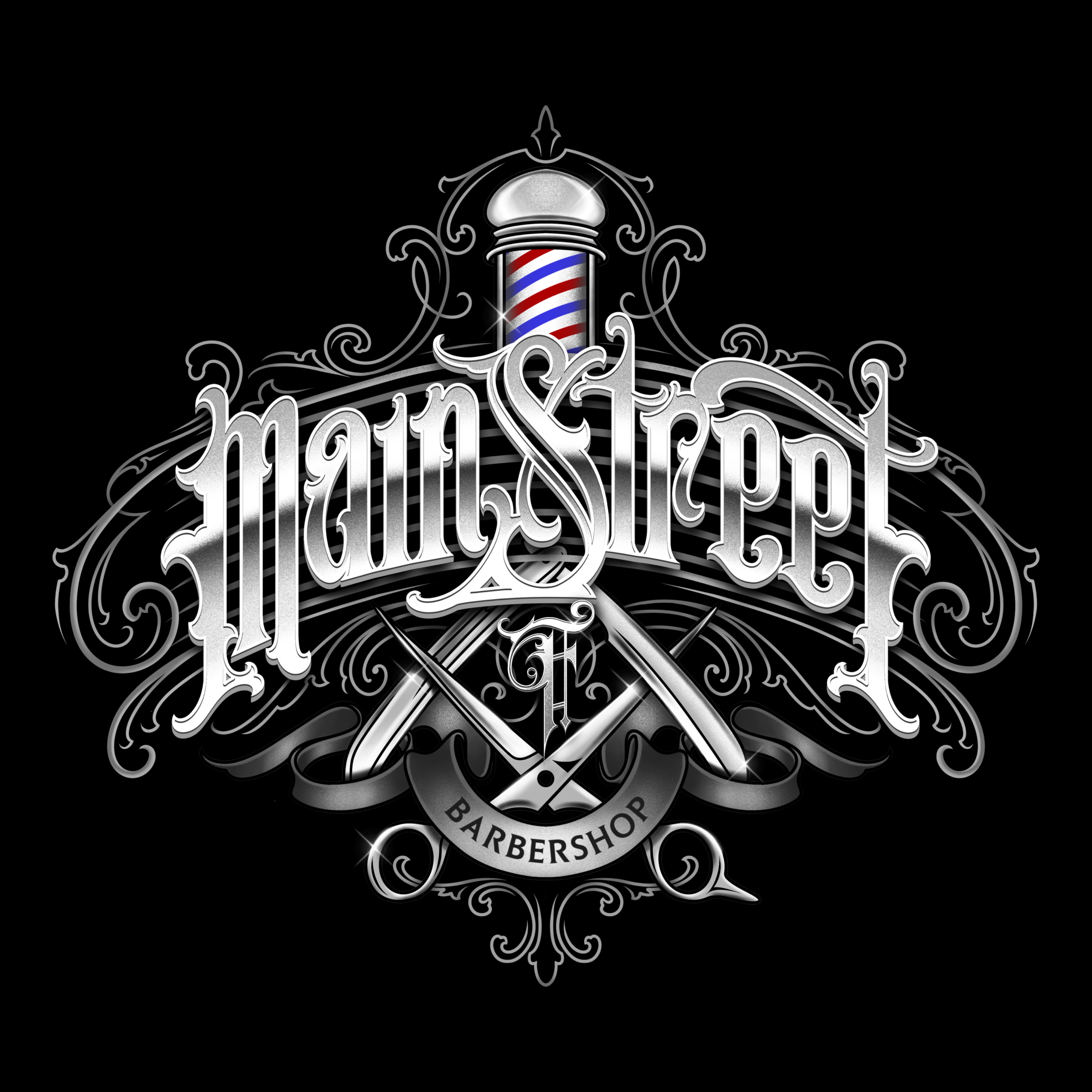 Main Street Barbershop — Lettering